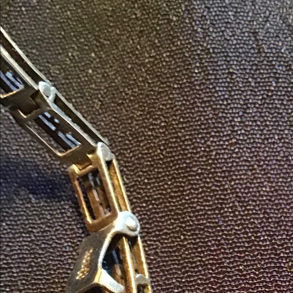 Antique gold and garnet bracelet (14k) - Picture 6 of 7